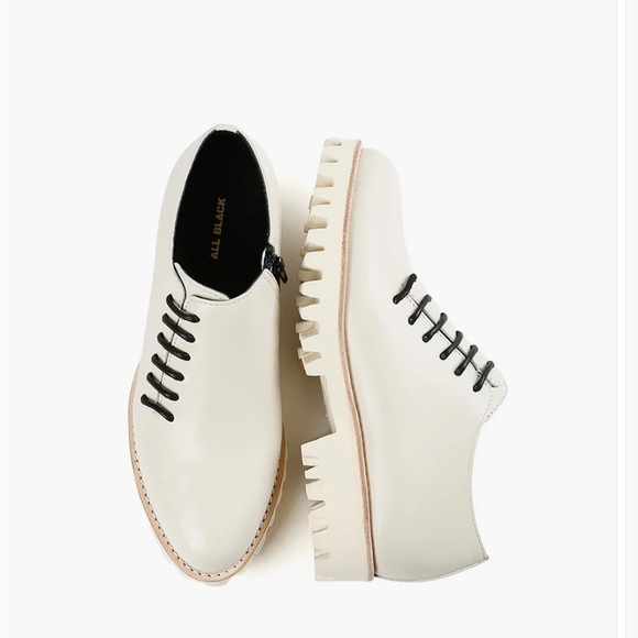 NWOT All Black off-white side cord platform shoe - Picture 4 of 6